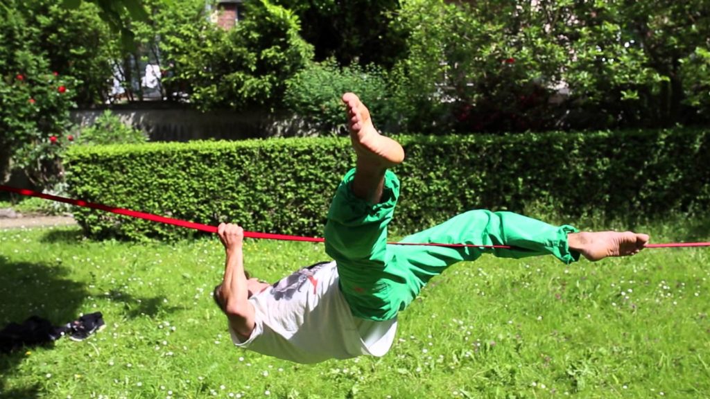Mantle Mount Slackline trick