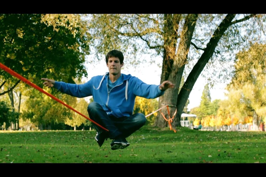 Buddha Bounce Slackline Trick