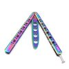 HTOMT Butterfly Stainless Steel Training Balisong Practice Tool, Tactical Folding Blade Practice Trainer for CS GO… - Image 3