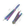 HTOMT Butterfly Stainless Steel Training Balisong Practice Tool, Tactical Folding Blade Practice Trainer for CS GO… - Image 4
